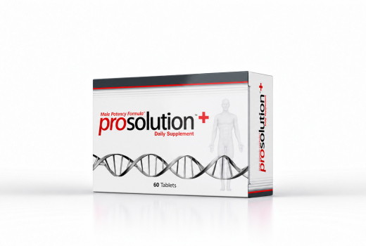 ProSolution Plus daily supplement box with red-and-black branding on a white studio background.