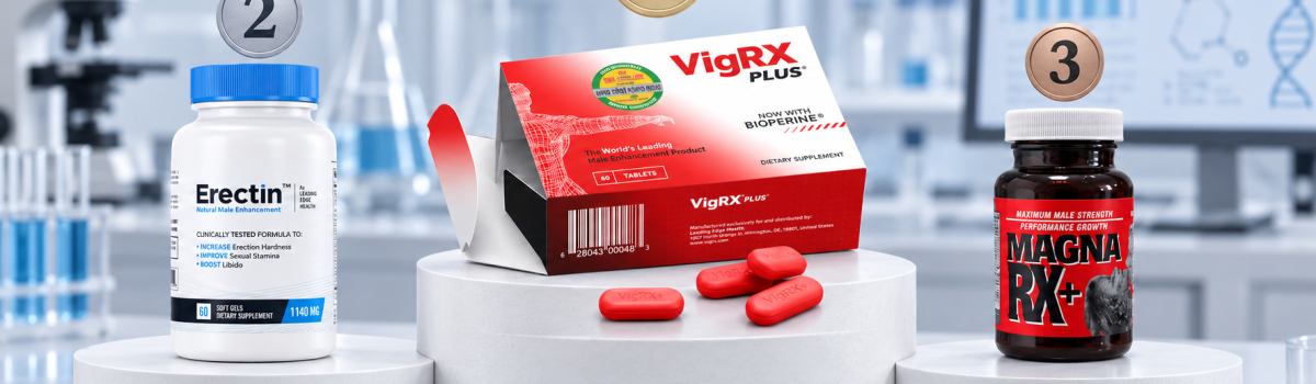 VigRX Plus, Erectin, and Magna RX+ ranked as the top three erection supplements in a clinical setting