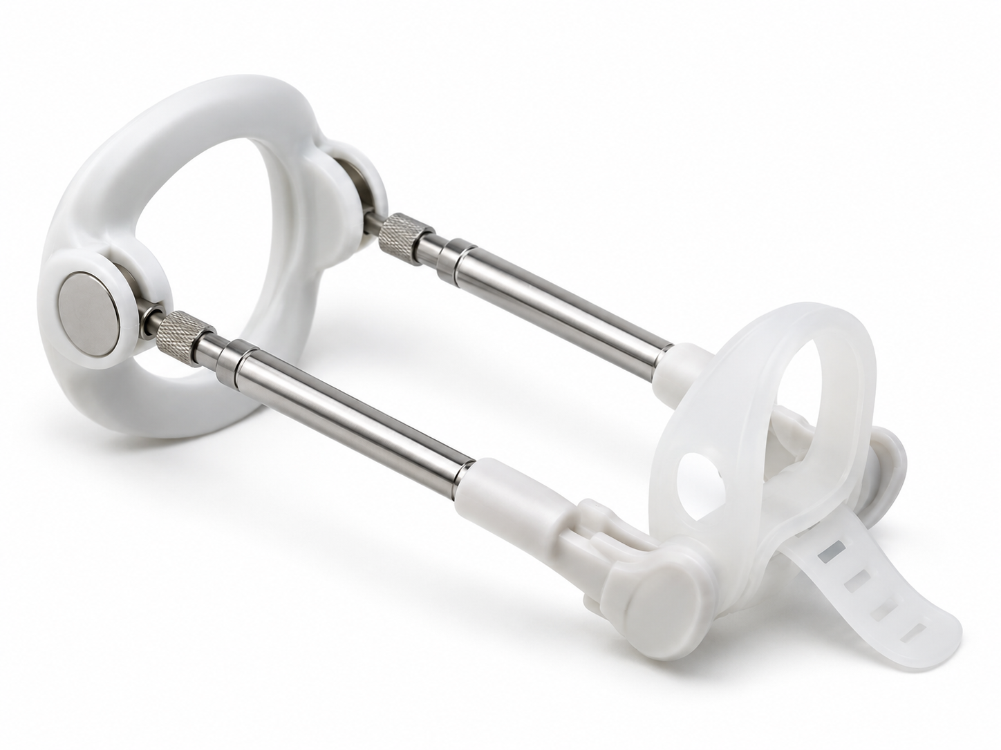 Penile traction device used for length restoration and curvature treatment