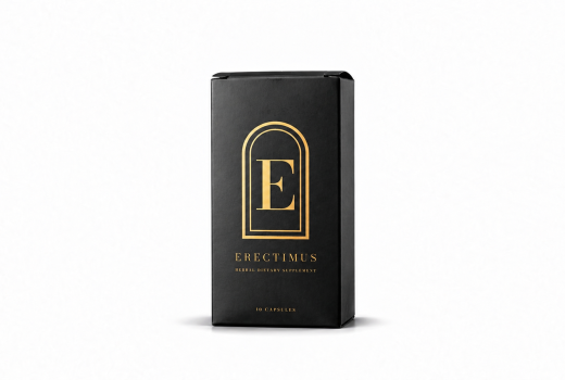 Erectimus herbal dietary supplement box on a white background