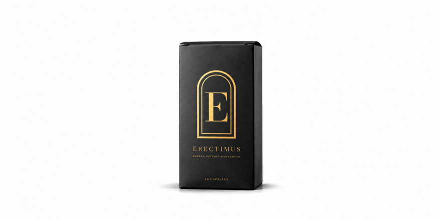 Erectimus herbal dietary supplement box on a white background