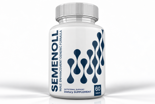 Semenoll male enhancement and semen volume supplement bottle with 60 tablets
