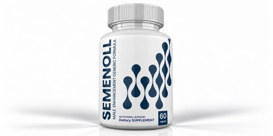Semenoll male enhancement and semen volume supplement bottle with 60 tablets