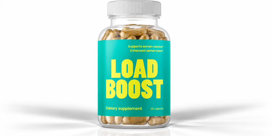 Load Boost semen volume dietary supplement bottle with 120 capsules